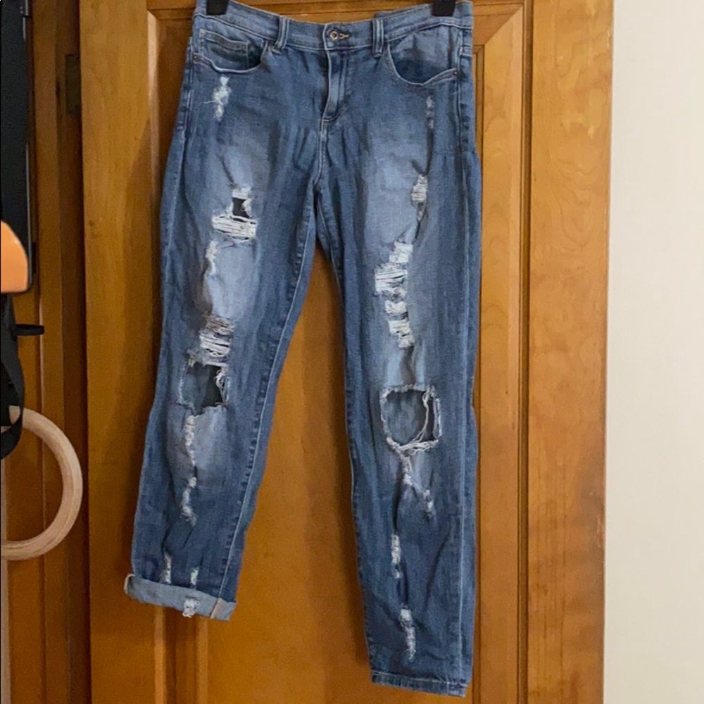 Light wash jeans with holes!